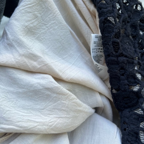 Free People Back to Black Lace/Nude Bell Sleeve Mini Dress, 8 - $168 - Picture 7 of 9